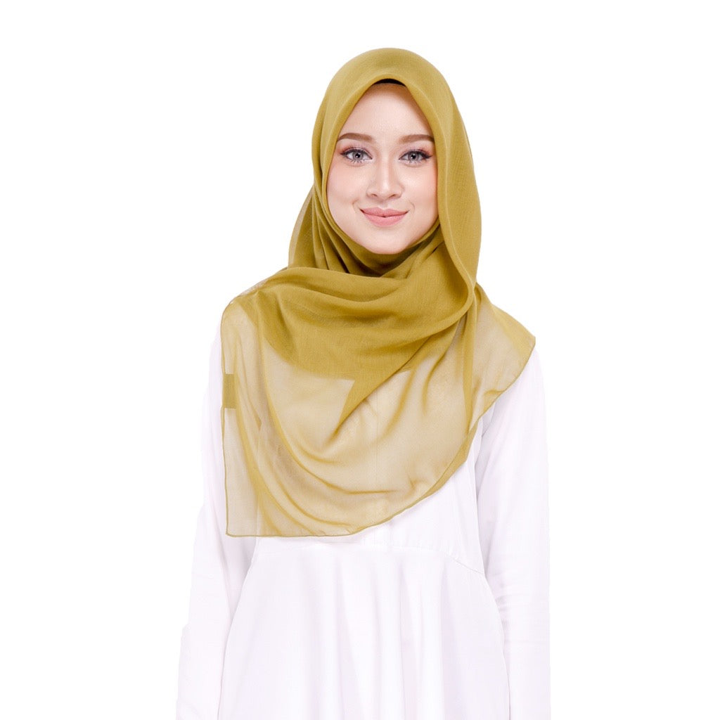 Tudung Bawal Maira Square - Green Moss