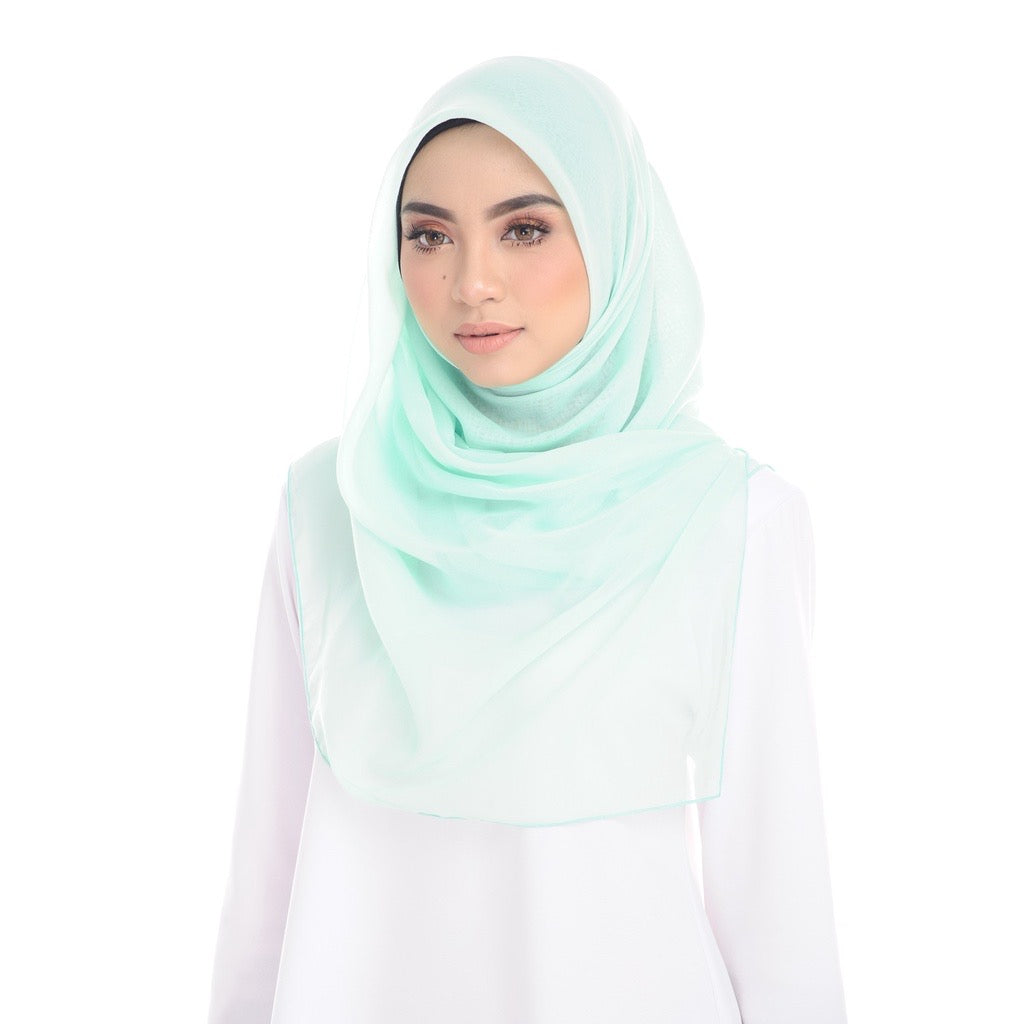 Tudung Bawal Maira Square - Lucite Green