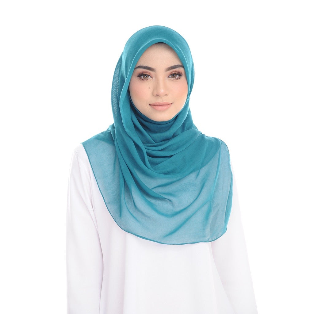 Tudung Bawal Maira Square - Teal Green