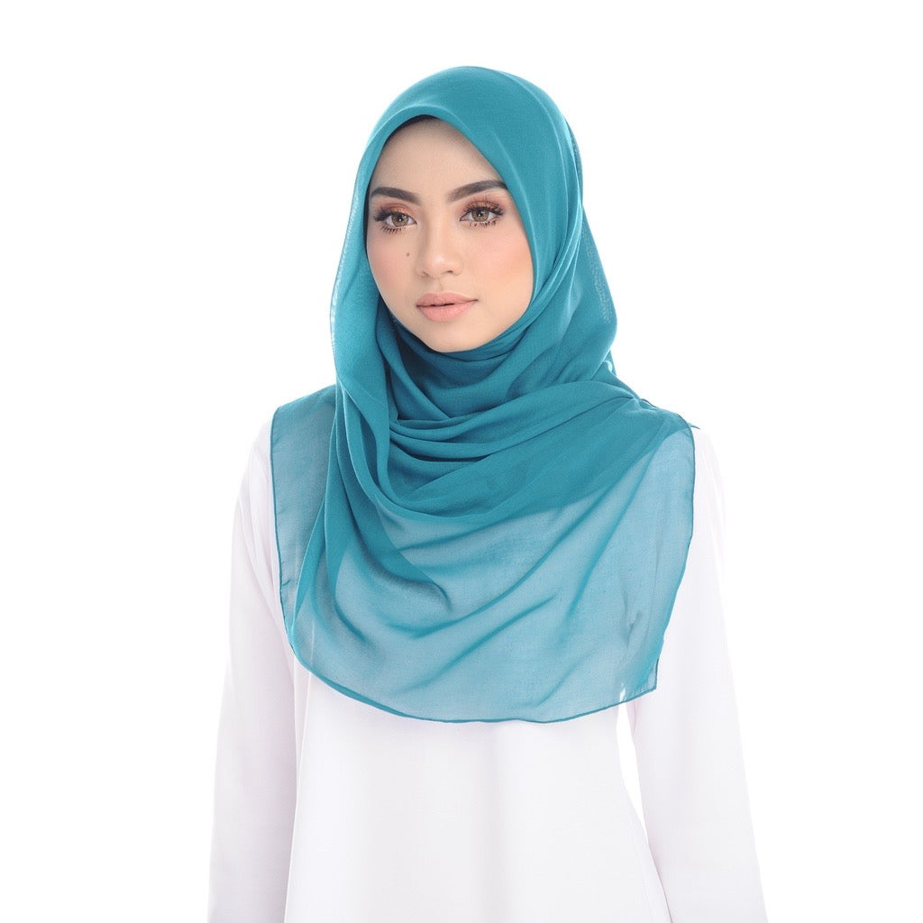 Tudung Bawal Maira Square - Teal Green