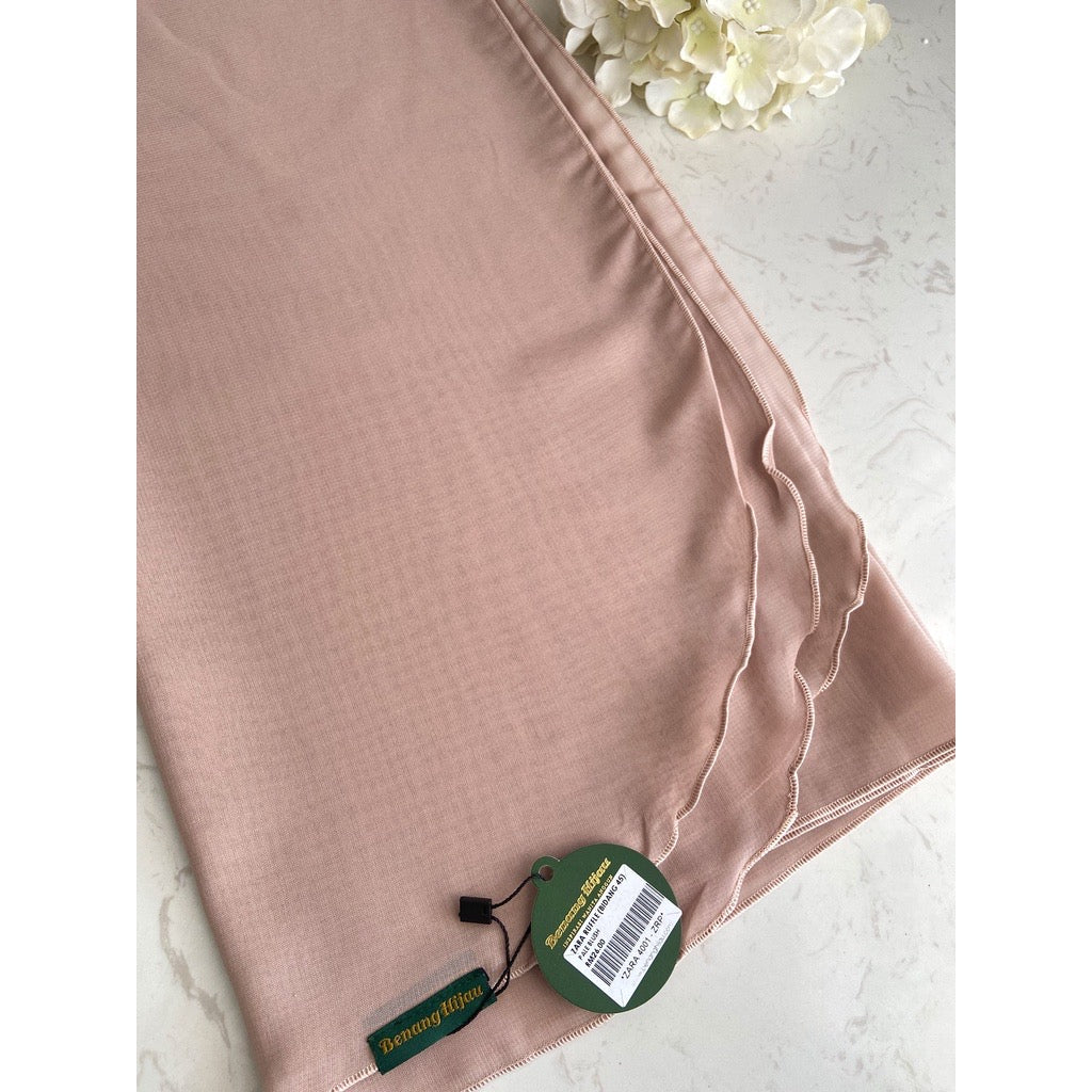 Tudung Bawal Zara Ruffle - 17 Pale Blush