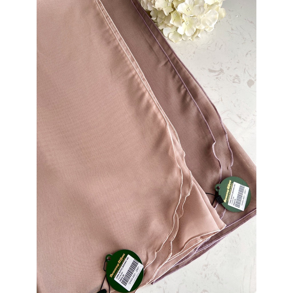 Tudung Bawal Zara Ruffle - 17 Pale Blush