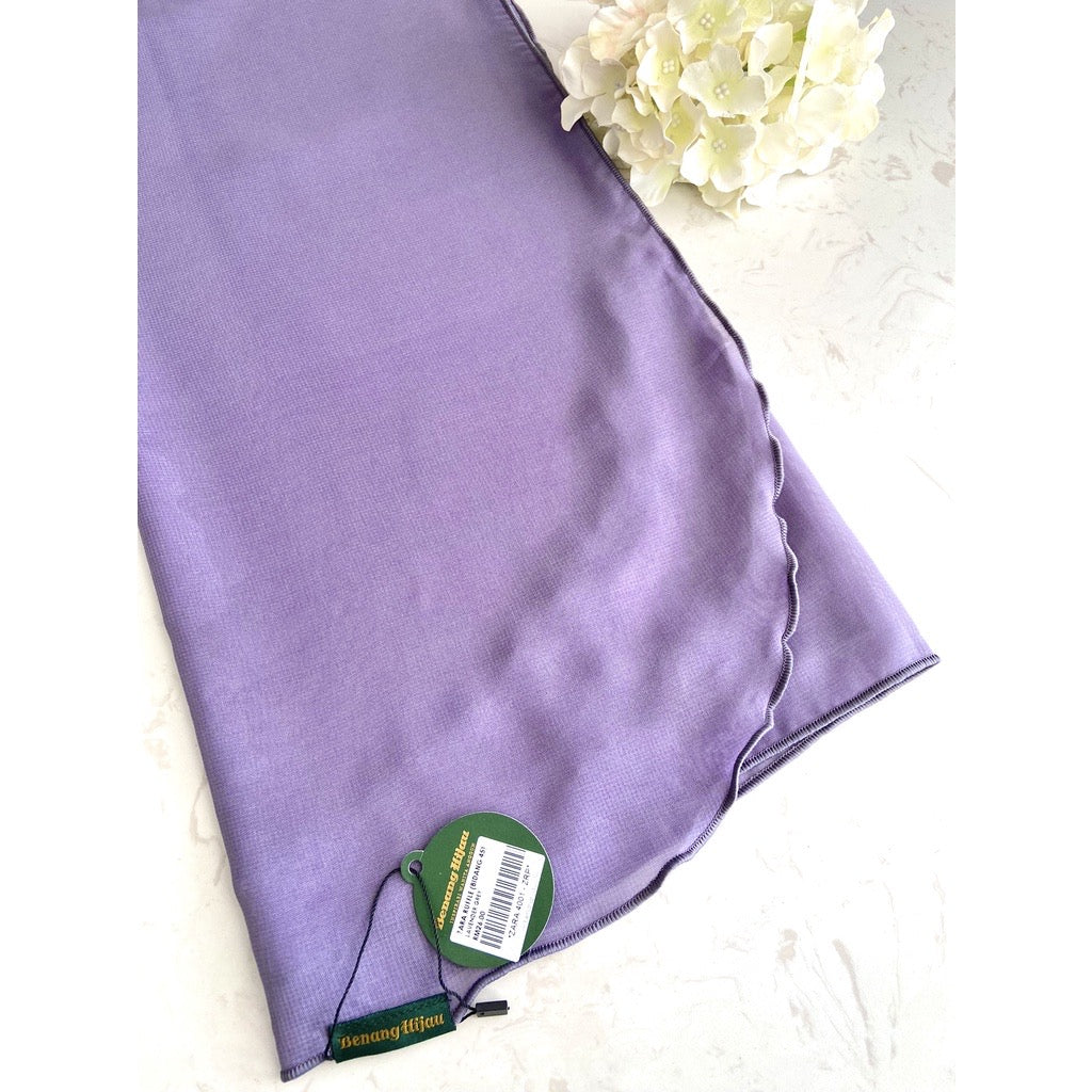 Tudung Bawal Zara Ruffle - 18 Lavender Grey