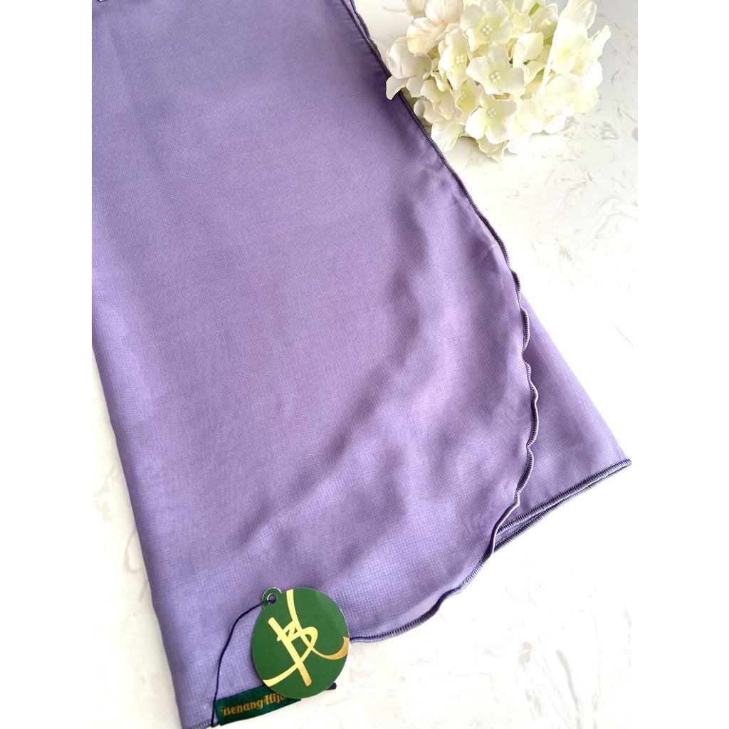 Tudung Bawal Zara Ruffle - 18 Lavender Grey