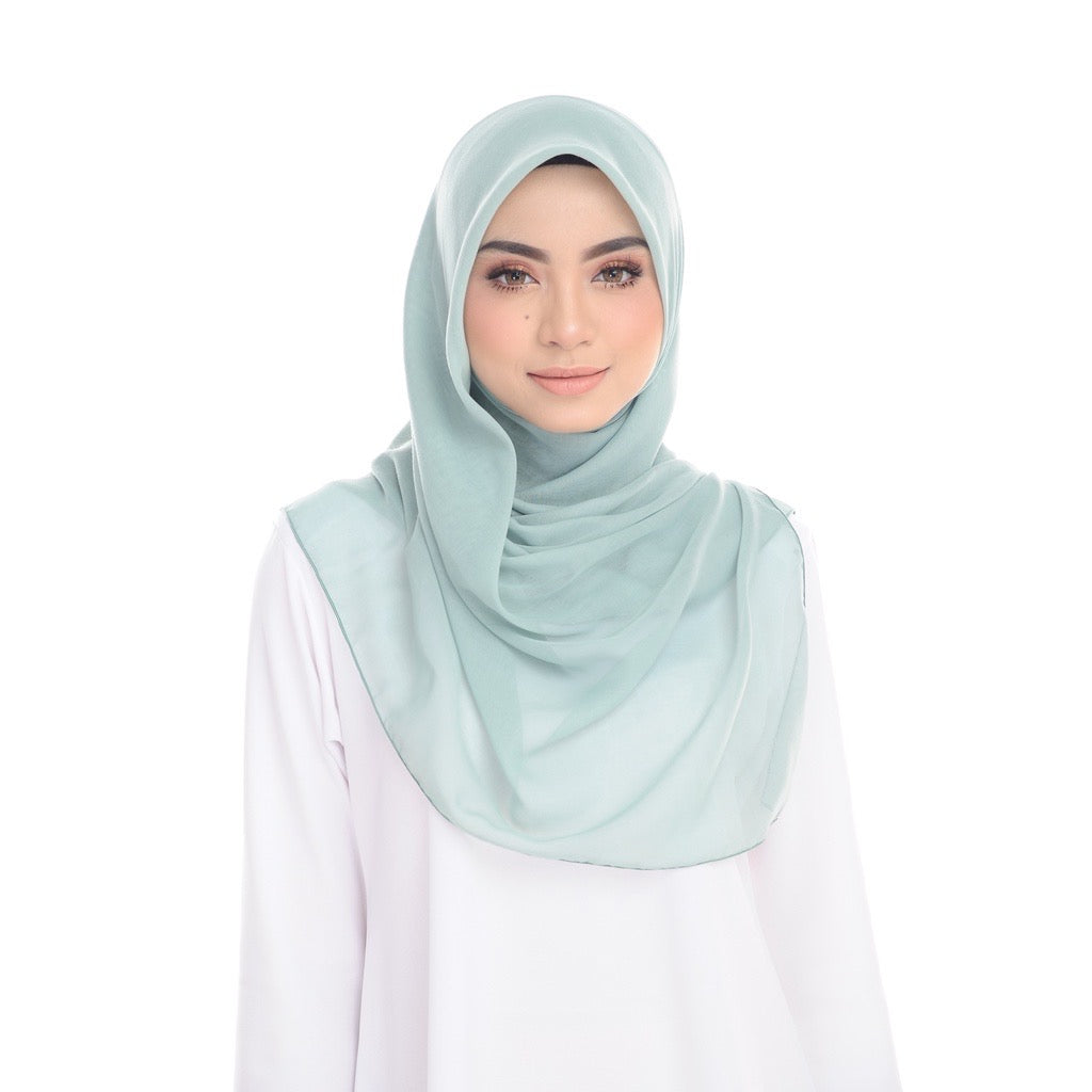 Tudung Bawal Maira Square - Dusty Mint