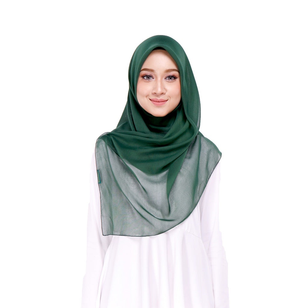 Tudung Bawal Maira Square - Dark Green