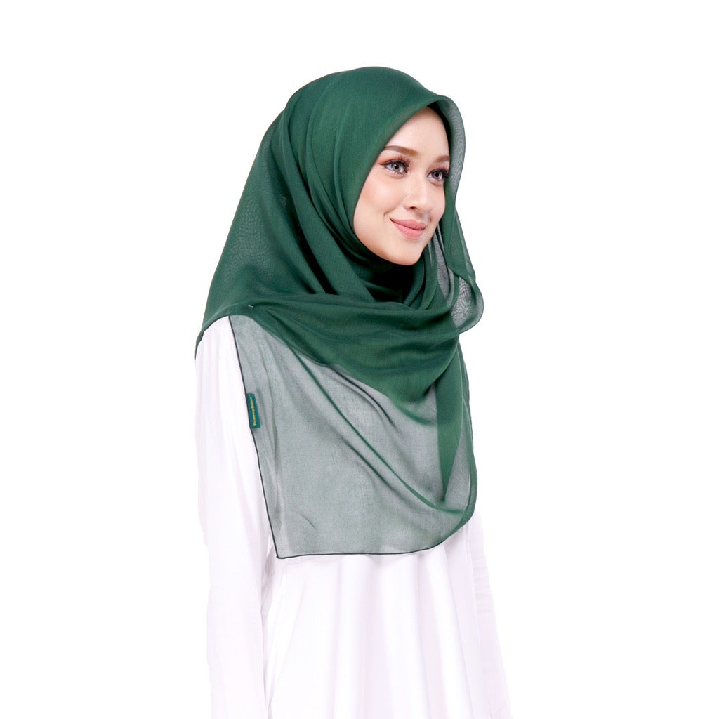 Tudung Bawal Maira Square - Dark Green