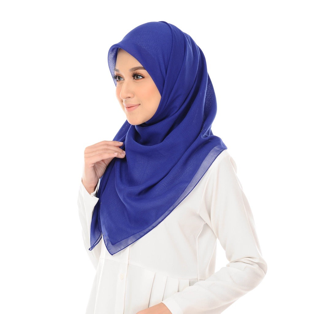 Tudung Bawal Maira Square - Twilight Blue