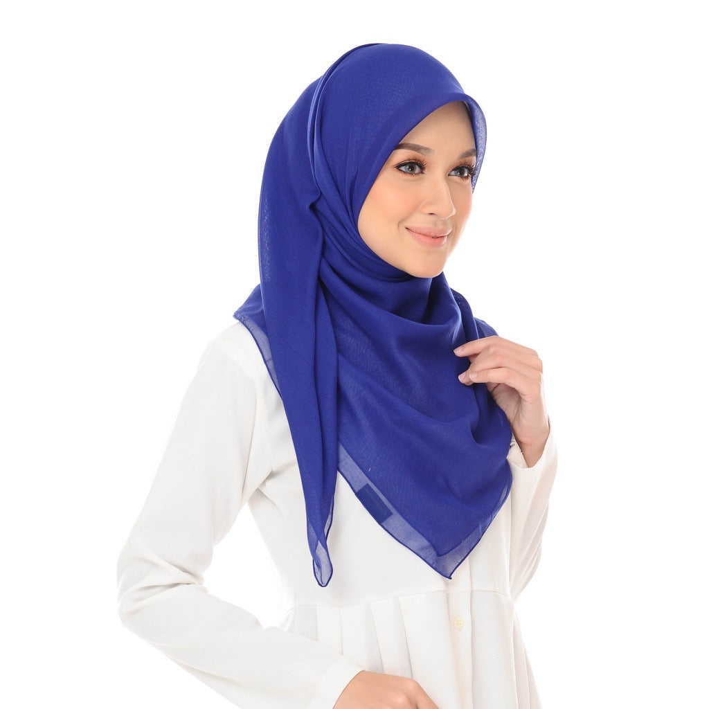 Tudung Bawal Maira Square - Twilight Blue