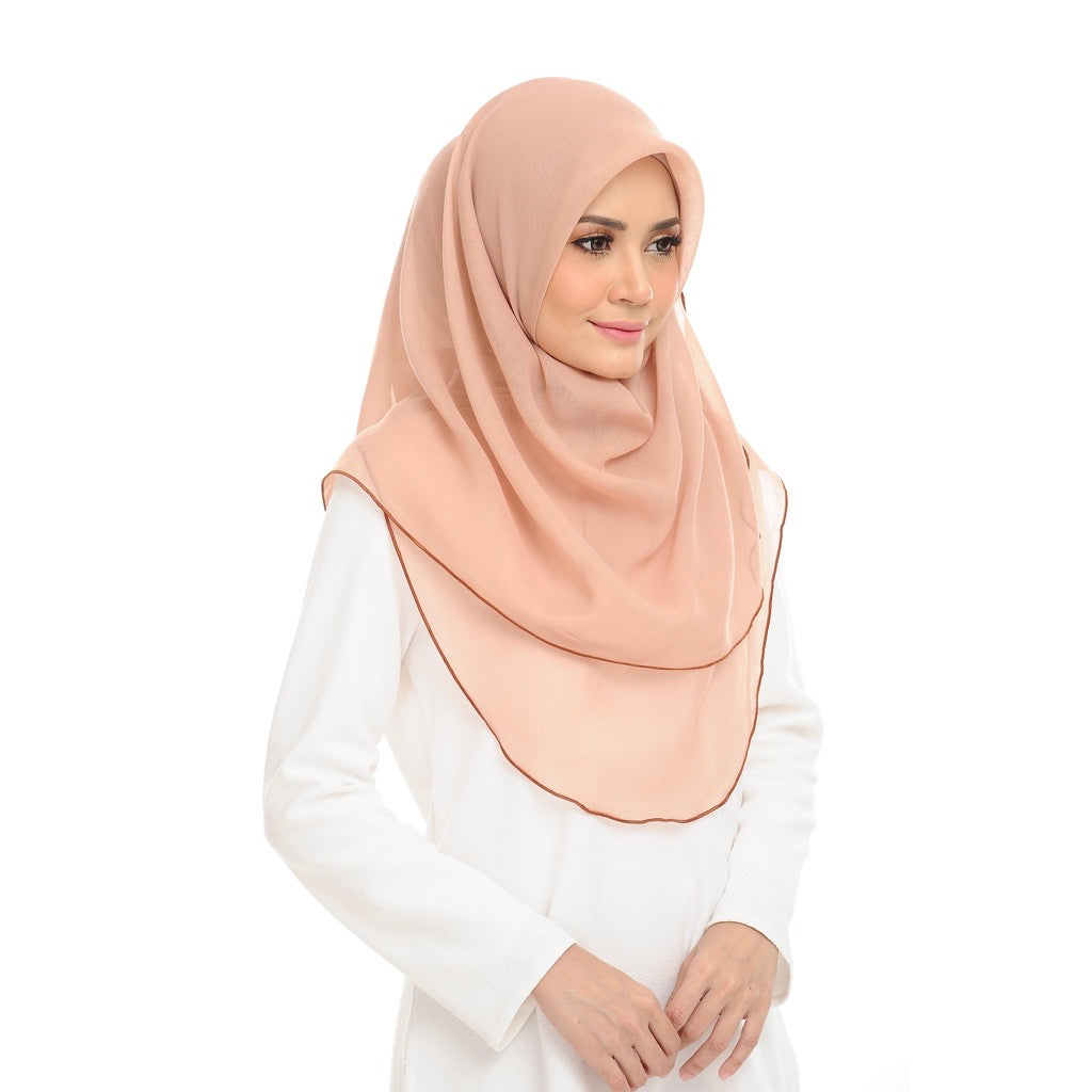 Tudung Bawal Maira Ruffle - Cuban Sand