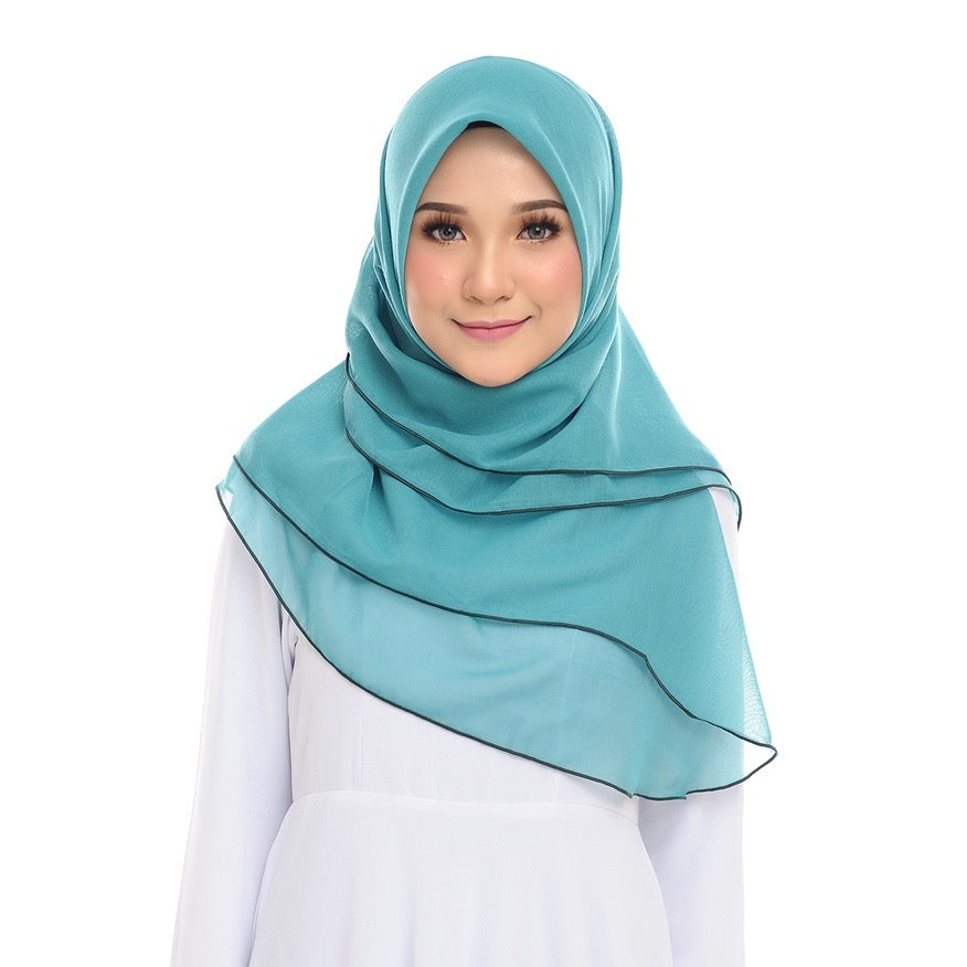 Tudung Bawal Maira Ruffle - Tiffany