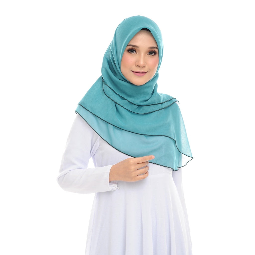 Tudung Bawal Maira Ruffle - Tiffany