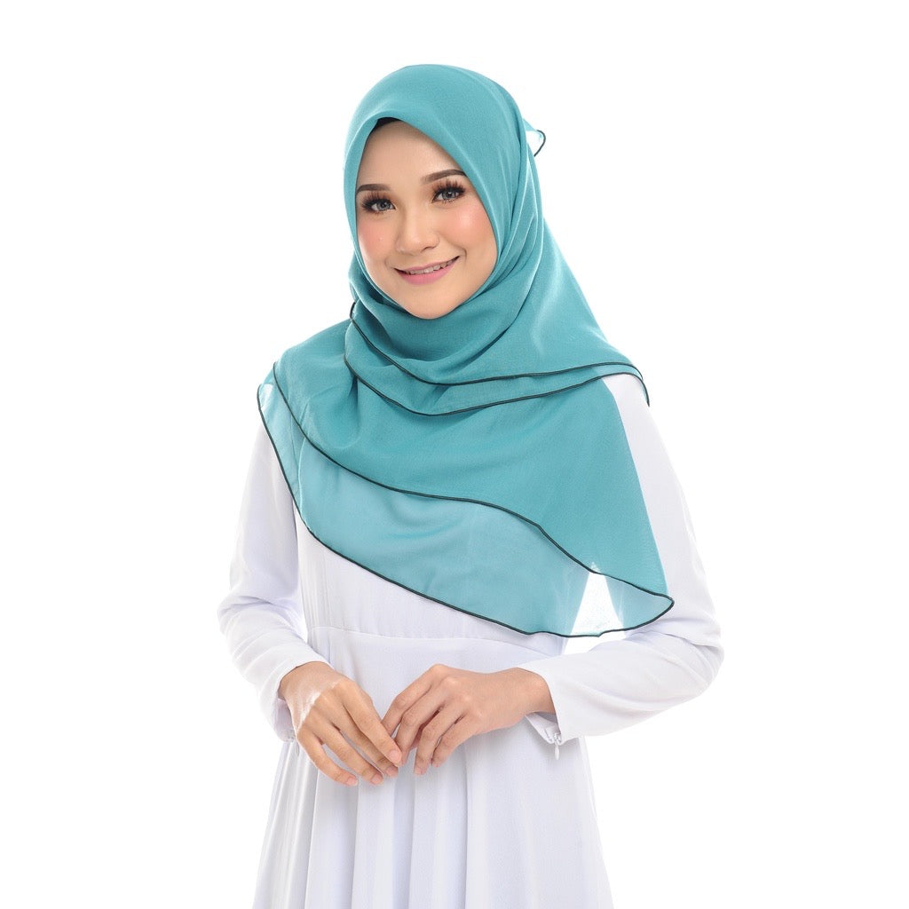 Tudung Bawal Maira Ruffle - Tiffany