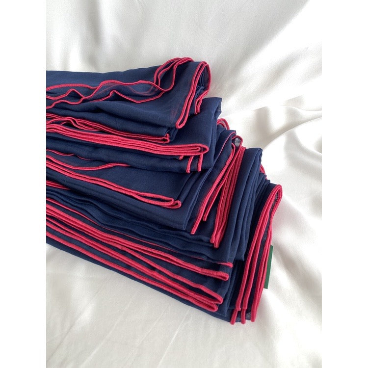 Tudung Bawal Maira Ruffle - Blue Ribbon