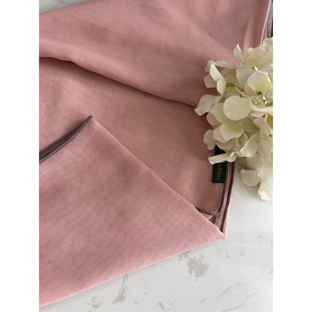 Tudung Bawal Maira Ruffle - Pearl Blush