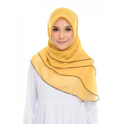 Tudung Bawal Maira Ruffle - Sandy Shades