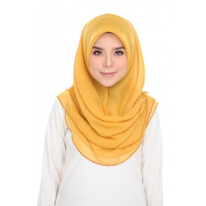 Tudung Bawal Maira Ruffle - Sandy Shades