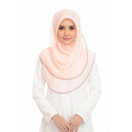 Tudung Bawal Maira Ruffle - Sandy Shades