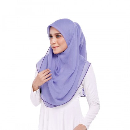 Tudung Bawal Maira Ruffle - Purply Shades