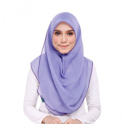 Tudung Bawal Maira Ruffle - Purply Shades