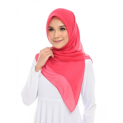 Tudung Bawal Maira Square - Pinky Shades