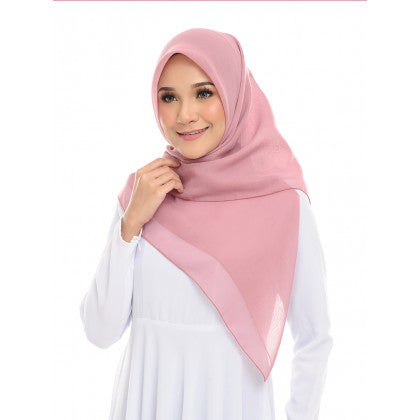 Tudung Bawal Maira Square - Pinky Shades