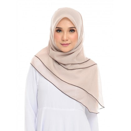 Tudung Bawal Maira Ruffle - Light Shades