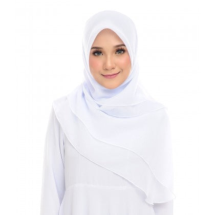 Tudung Bawal Maira Ruffle - Light Shades