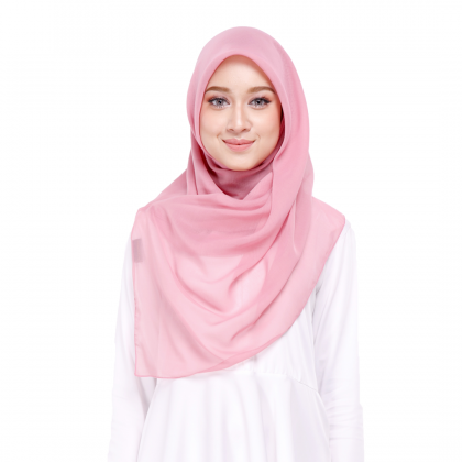 Tudung Bawal Maira Square - Pinky Shades