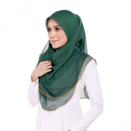 Tudung Bawal Maira Ruffle - Leafy Shades