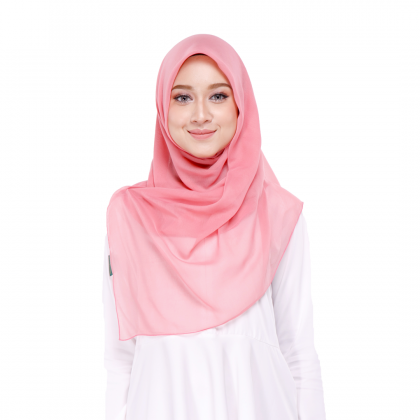 Tudung Bawal Maira Square - Pinky Shades