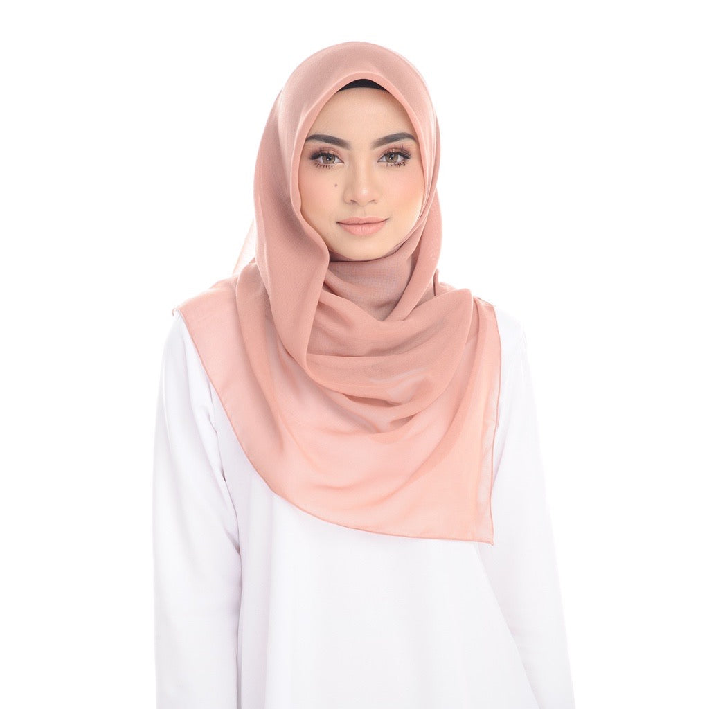 Tudung Bawal Maira Square - Caramel