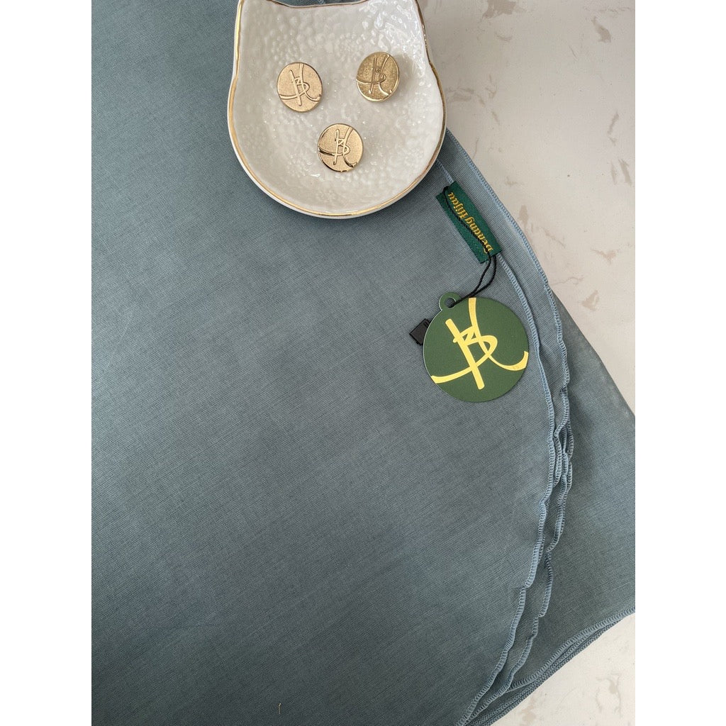 Tudung Bawal Nisa Ruffle - 58 Iceberg Green