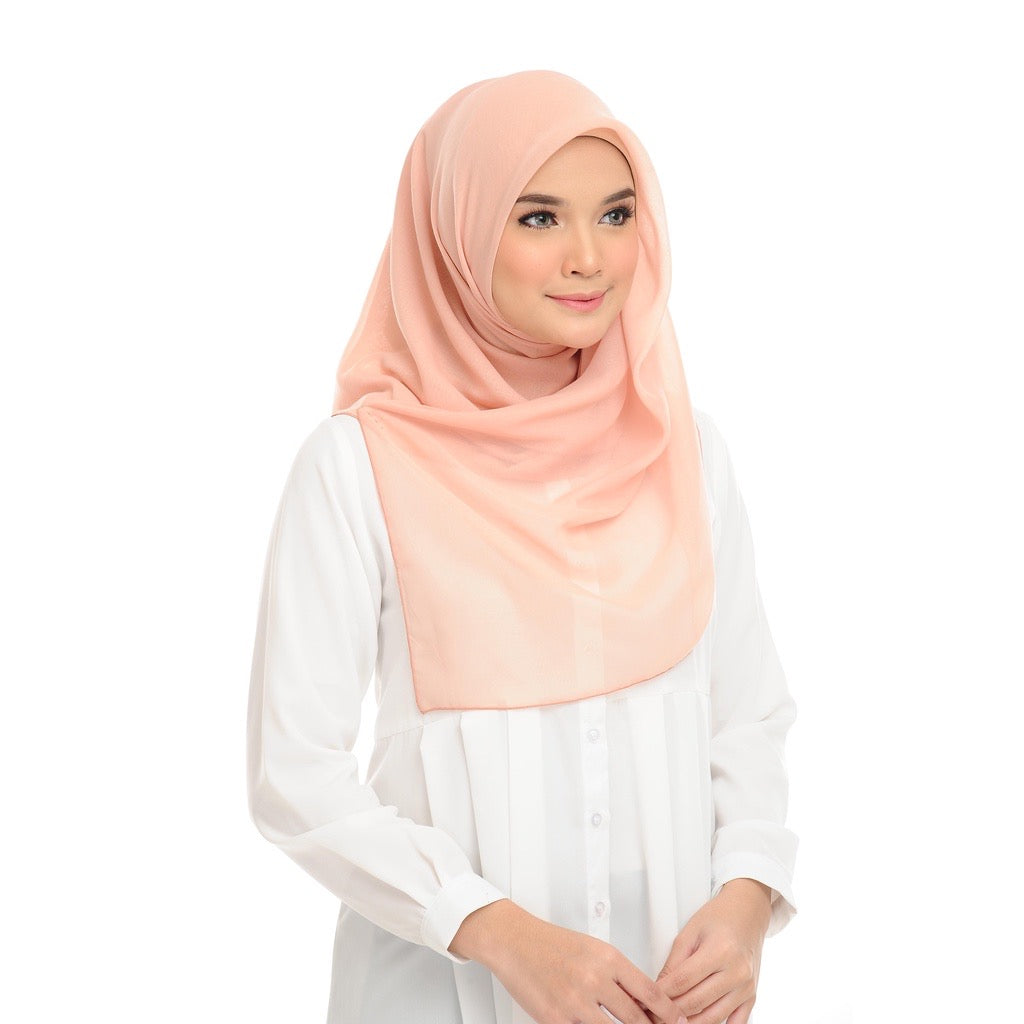 Tudung Bawal Maira Square - Almost Apricot