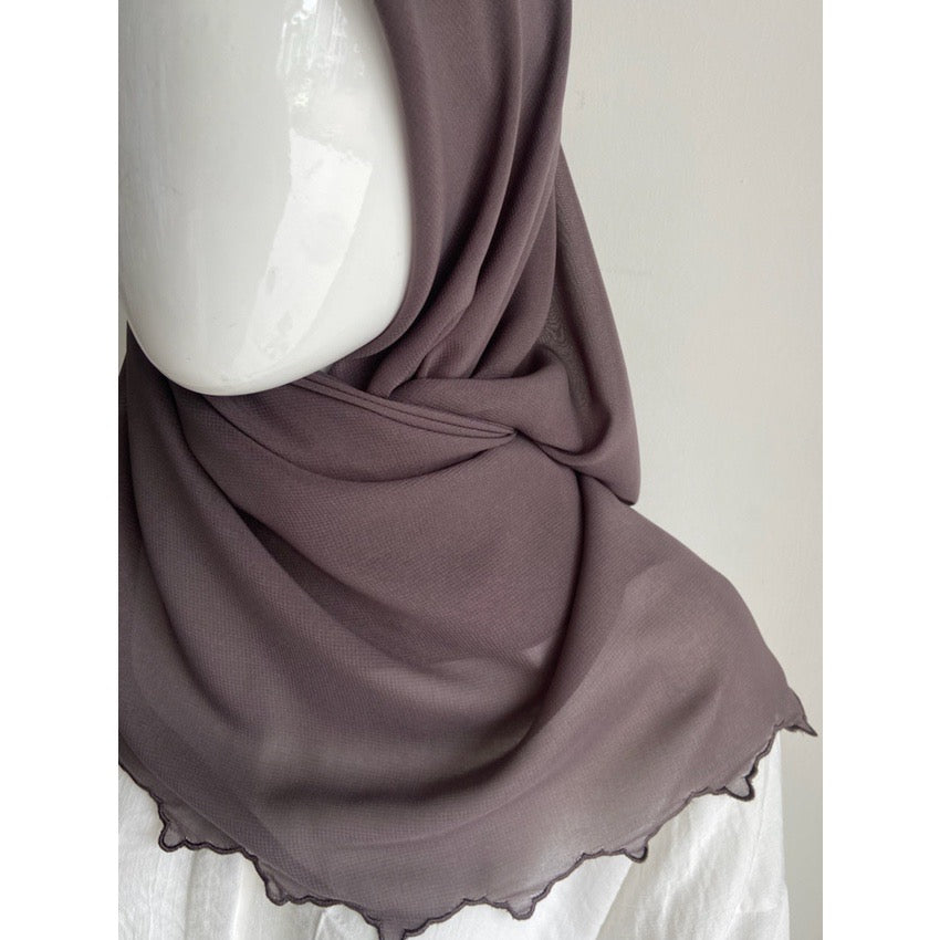 Bawal Sulam Seroja - 19 Dark Grey
