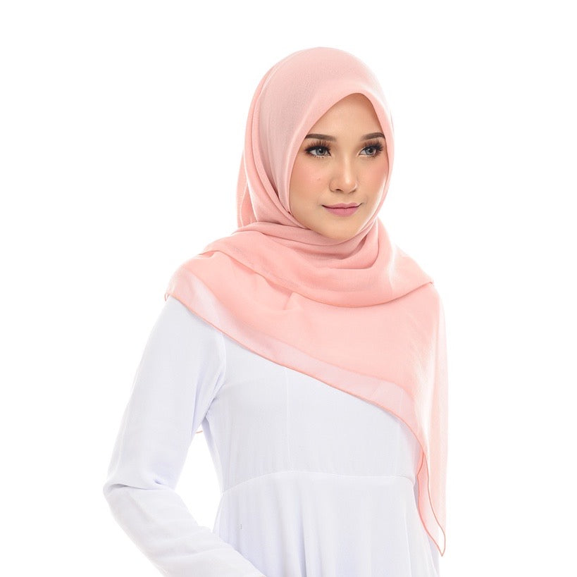 Tudung Bawal Maira Square - Blush Nude