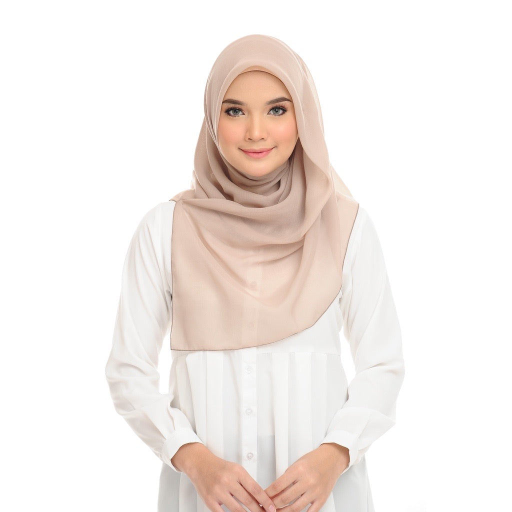 Tudung Bawal Maira Square - Sandshell