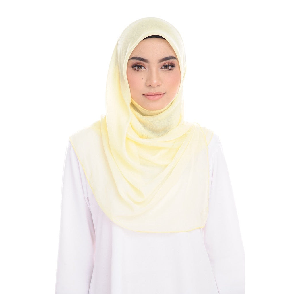 Tudung Bawal Maira Square - Dusty Yellow