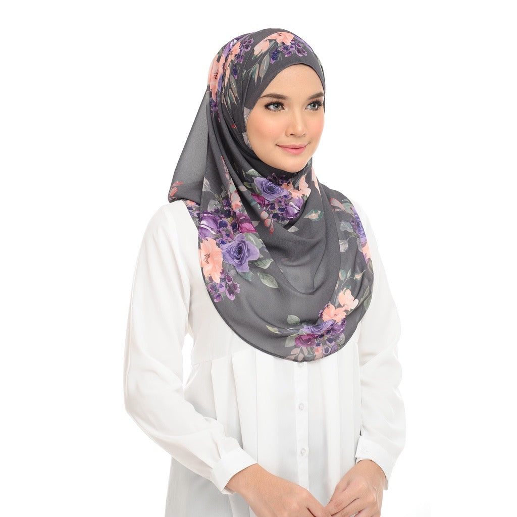 Long Shawl Lisa - 34 Posy Grey