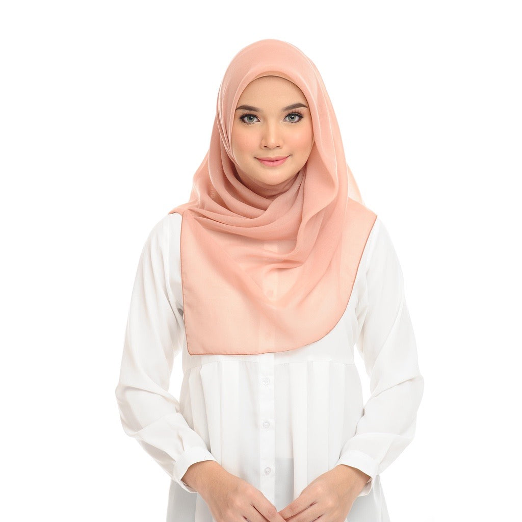 Tudung Bawal Maira Square - Cream Tan