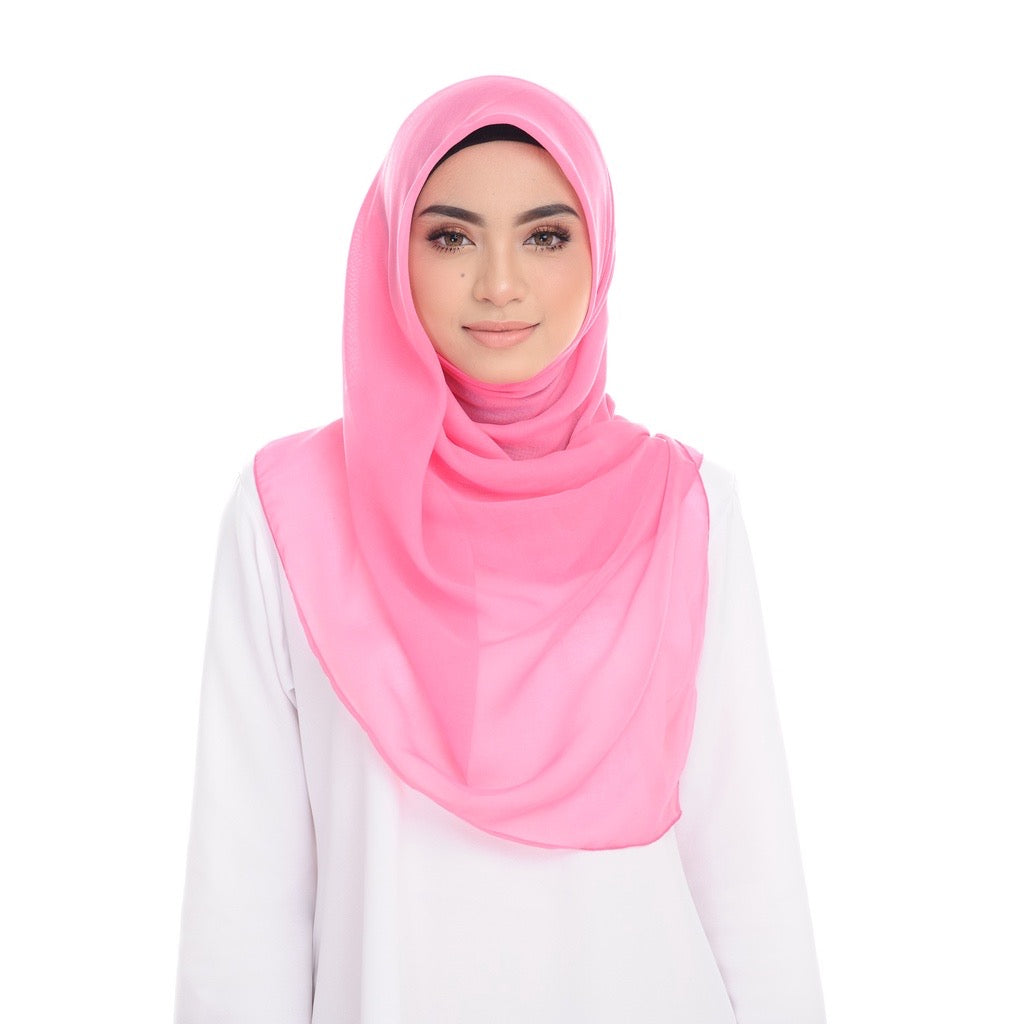 Tudung Bawal Maira Square - Pink