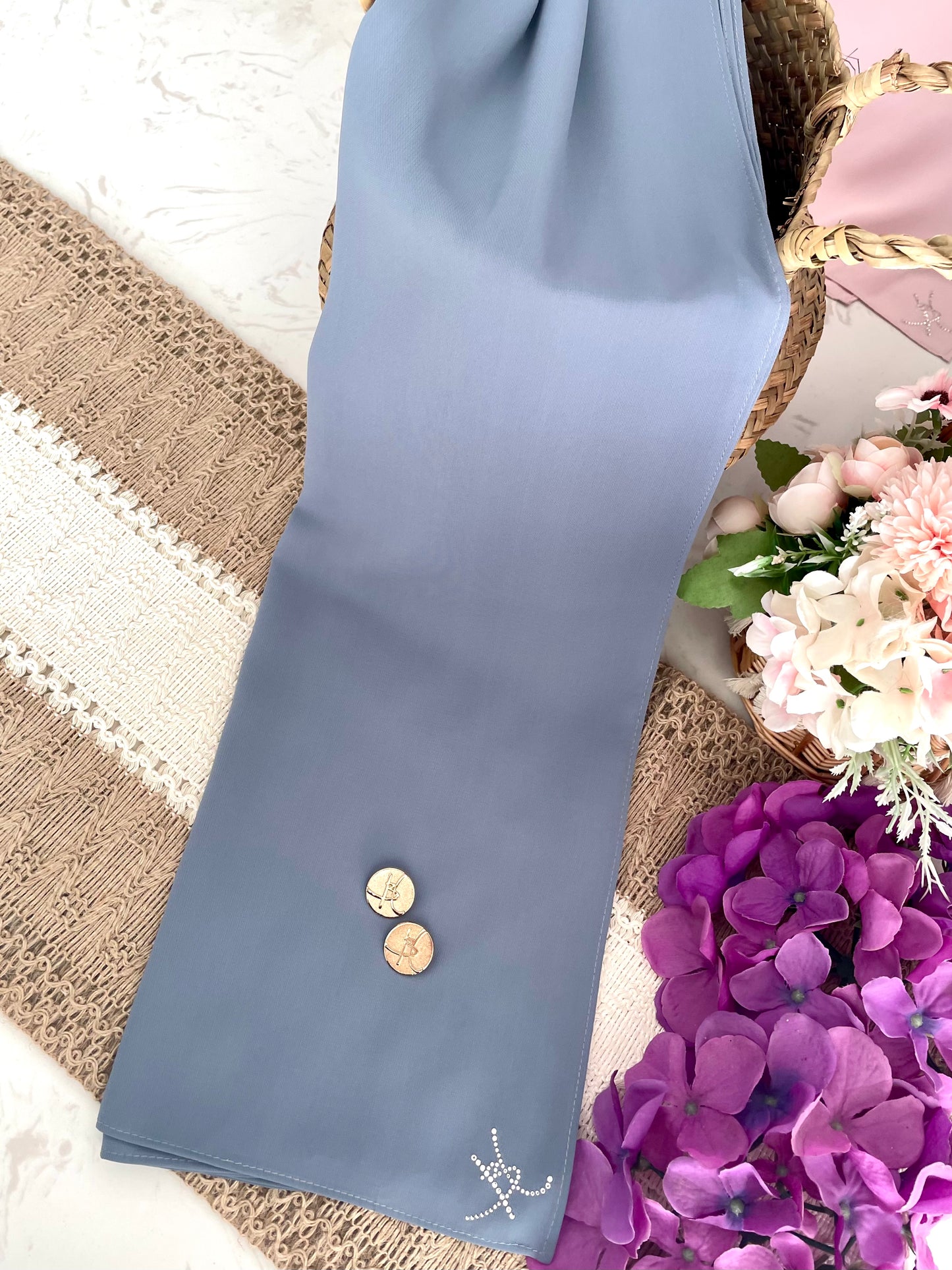 Long Shawl Nadra Luxe - 22 Pearl Blue