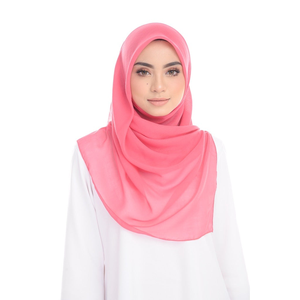 Tudung Bawal Maira Square - Coral