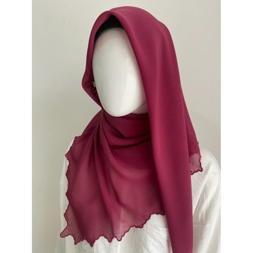 Bawal Sulam Seroja - Viva Magenta