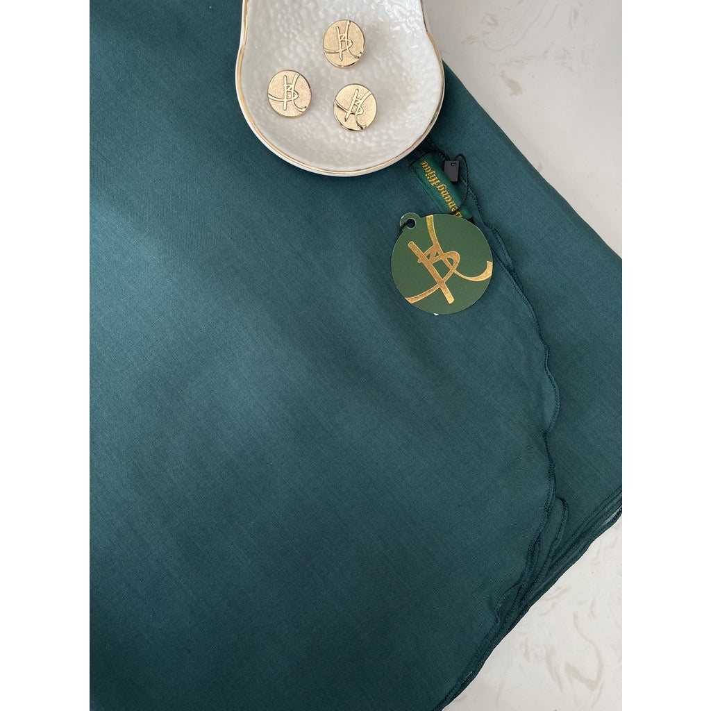 Tudung Bawal Nisa Ruffle - 78 Mallard Green
