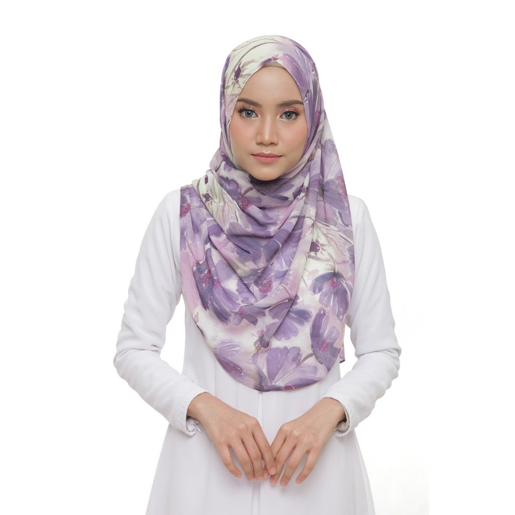 Long Shawl Lisa - Purple Daisy