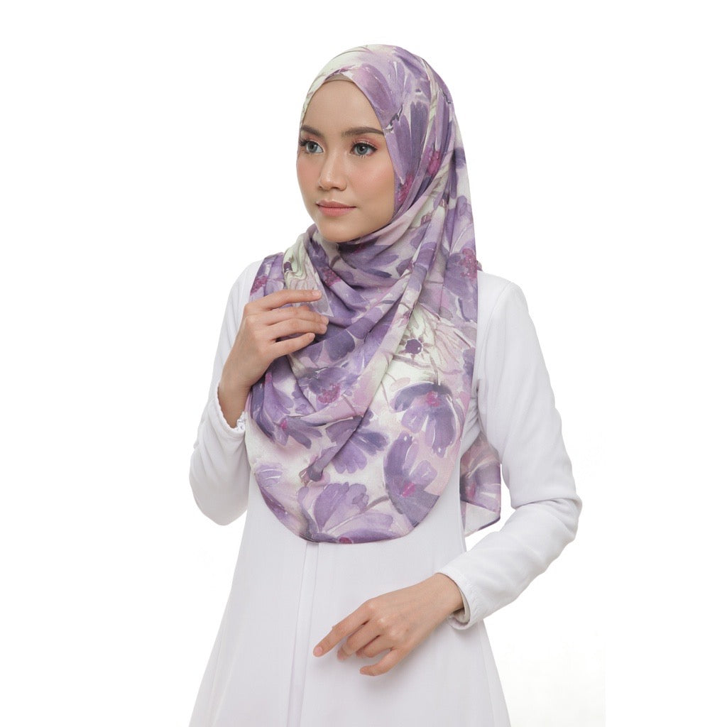 Long Shawl Lisa - Purple Daisy