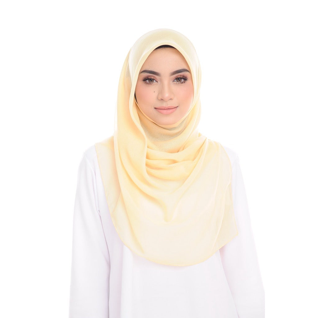 Tudung Bawal Maira Square - French Vanilla