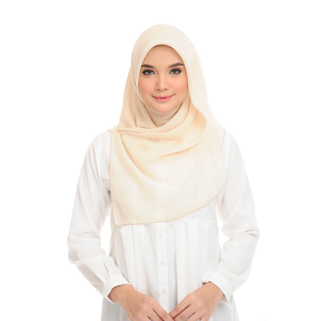 Tudung Bawal Maira Square - Transparent Yellow