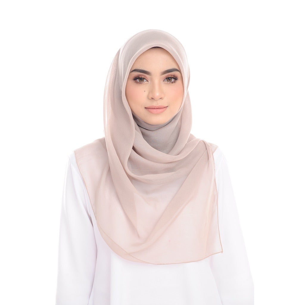 Tudung Bawal Maira Square - Silver Lining